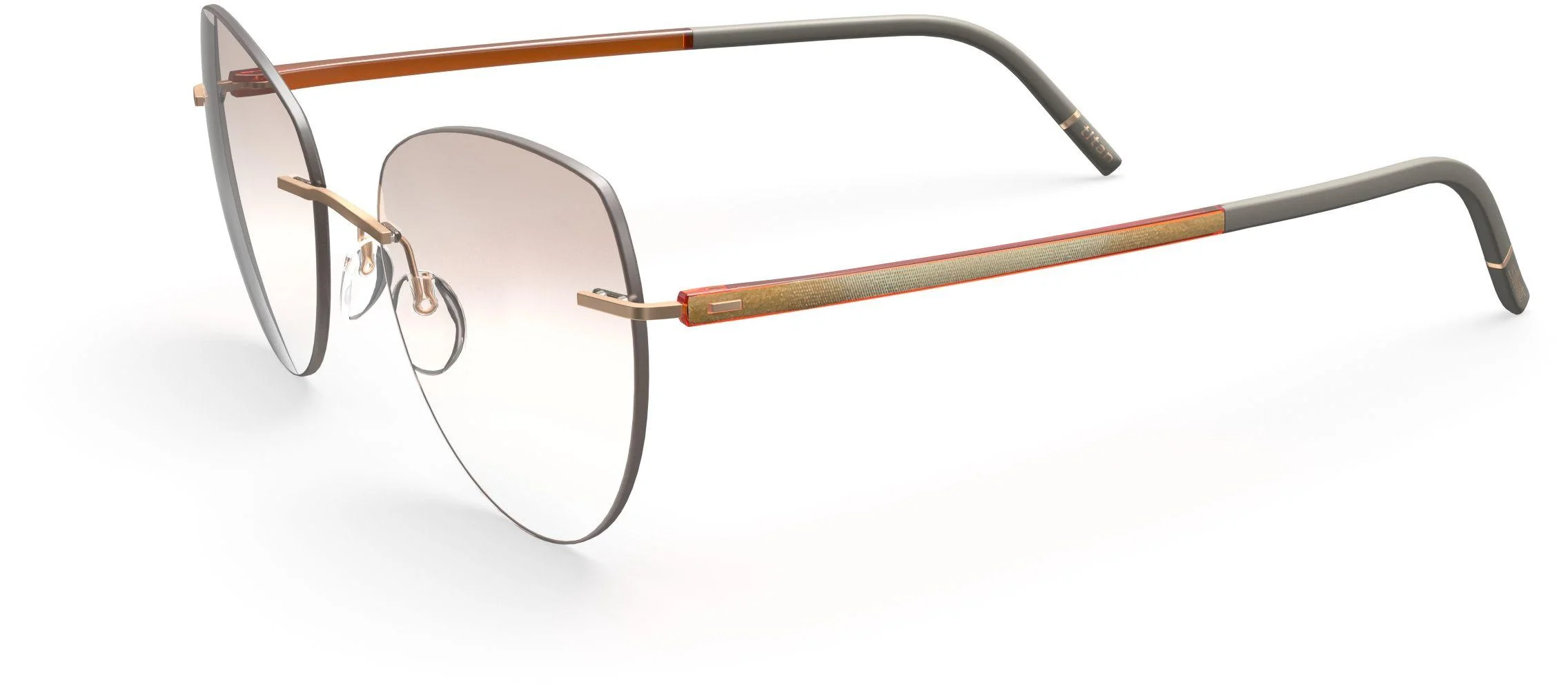Silhouette The Wave Color Groove Demo Rimless 5567 Eyeglasses - Image 105