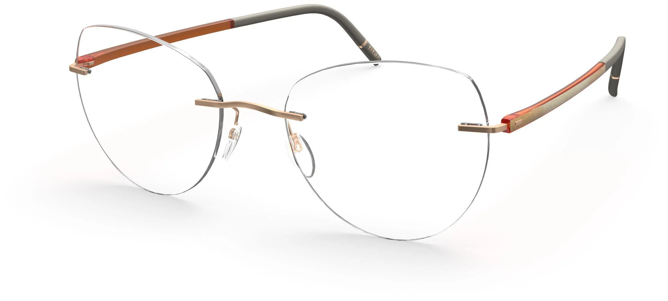 Silhouette The Wave Color Groove Demo Rimless 5567 Eyeglasses - Image 45