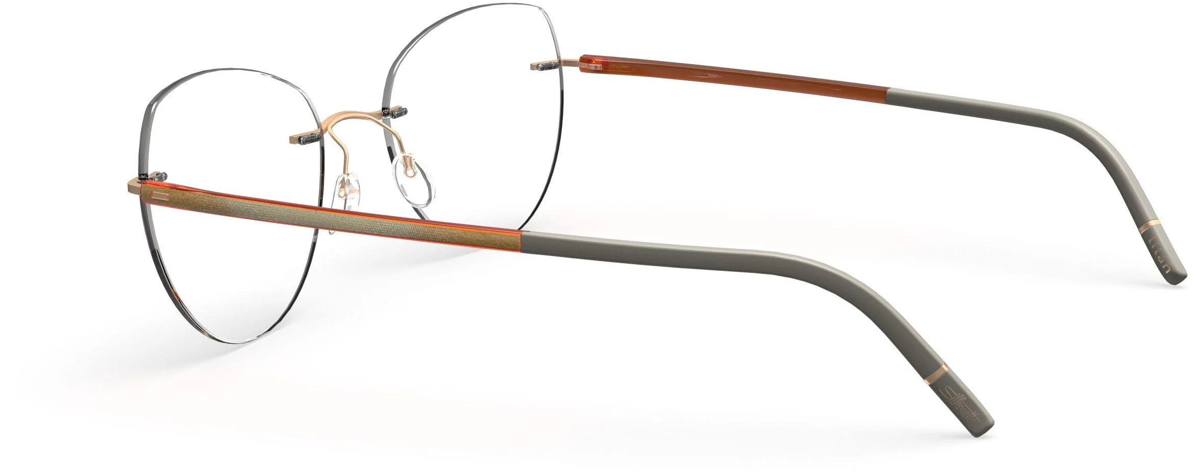 Silhouette The Wave Color Groove Demo Rimless 5567 Eyeglasses - Image 48